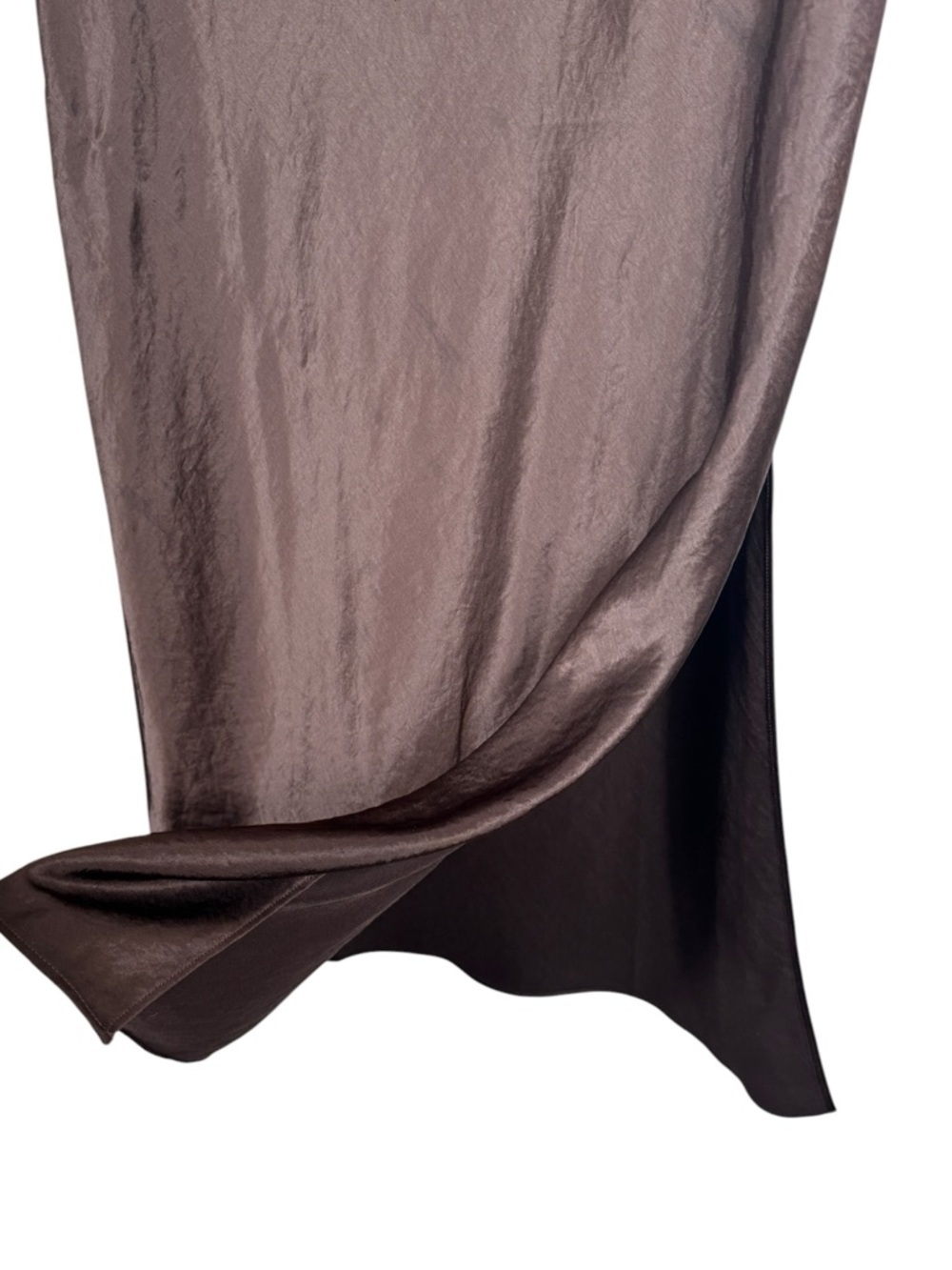 Madewell Satin Maxi Slip Skirt in Cherry Wood, Size 10 - Picture 8 of 13